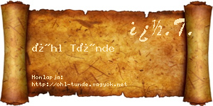 Öhl Tünde névjegykártya